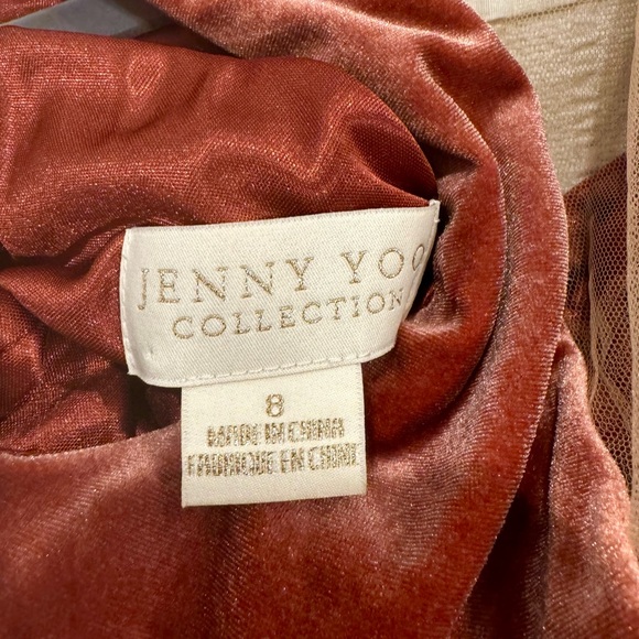 Jenny Yoo Logan Bridesmaid Dress | Velvet Gown - Size 8 - Picture 4 of 6